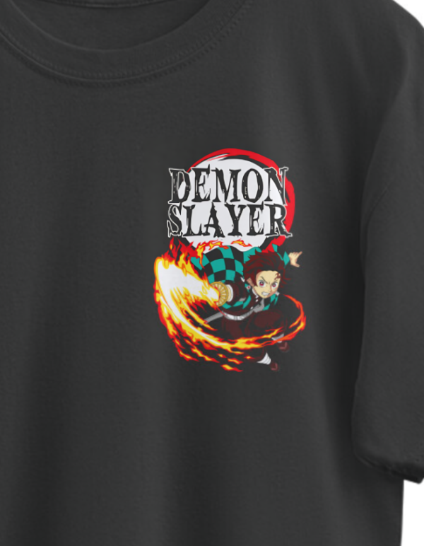 Demon Slayer Logo Black Oversized T-shirt - Image 2