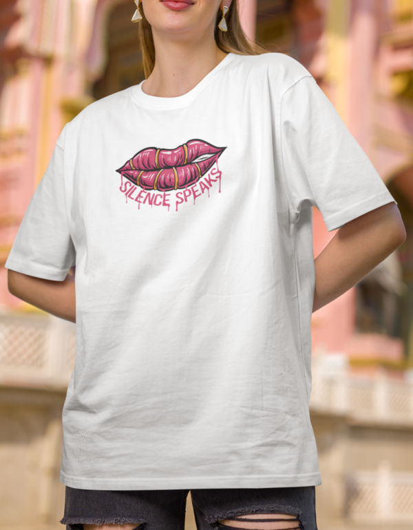 Silence Speaks Oversized T-shirt for Women