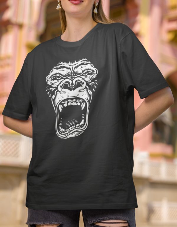 Beast Black Oversized T-shirt for Women