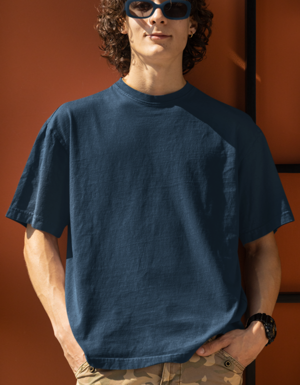 Solid Oversized T-Shirt for Men - Image 6