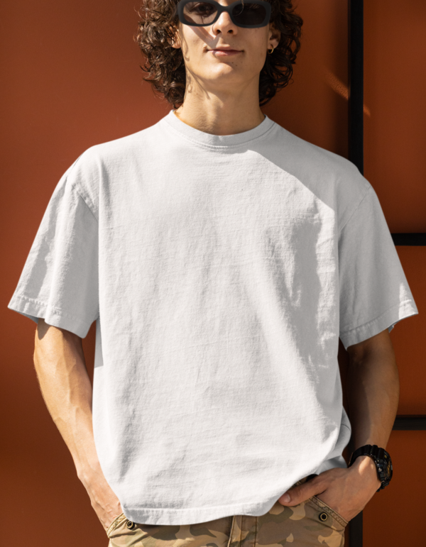 Solid Oversized T-Shirt for Men - Image 5