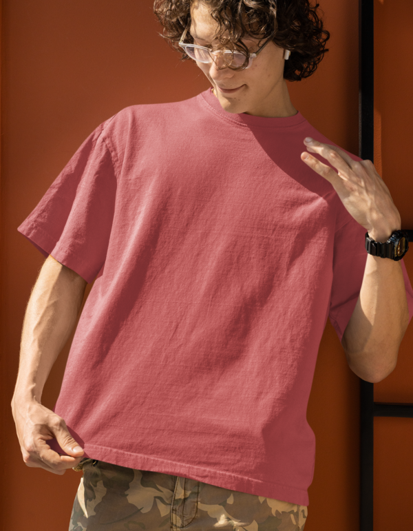 Solid Oversized T-Shirt for Men - Image 4