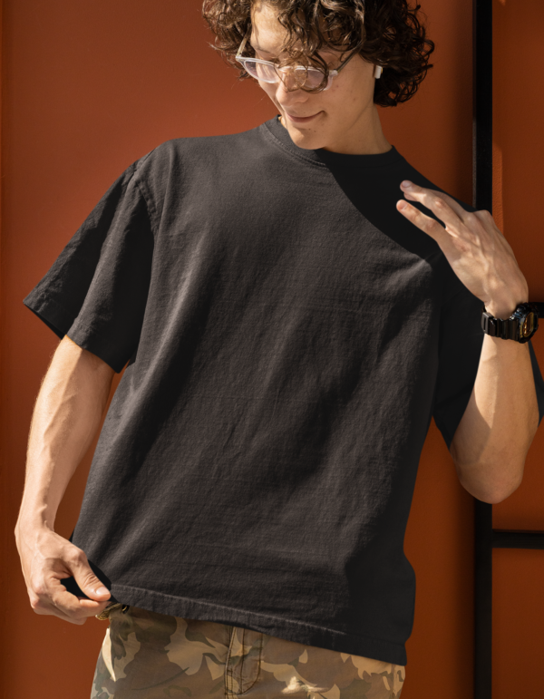 Solid Oversized T-Shirt for Men - Image 3