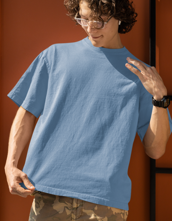 Solid Oversized T-Shirt for Men - Image 2