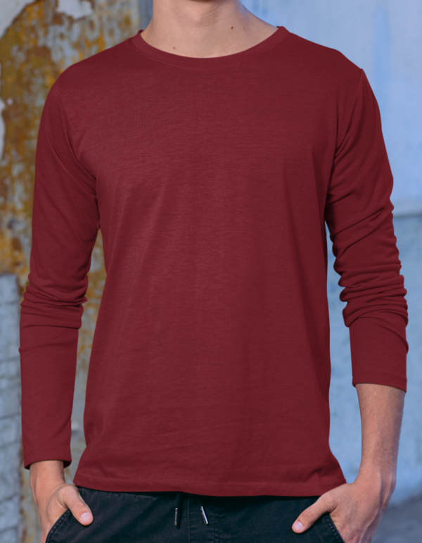 Full Sleeve Solid T-Shirt - Image 8