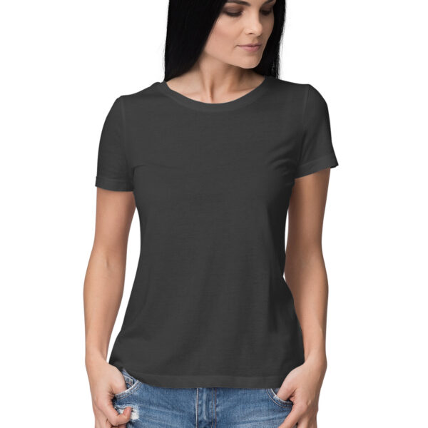 Women's Round Neck Plain T-Shirt