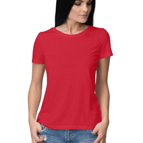 Women's Round Neck Plain T-Shirt - Image 6