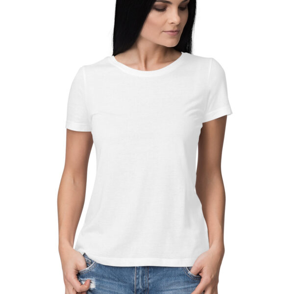 Women's Round Neck Plain T-Shirt - Image 7