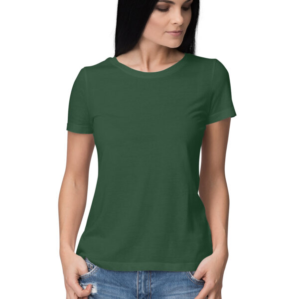 Women's Round Neck Plain T-Shirt - Image 8