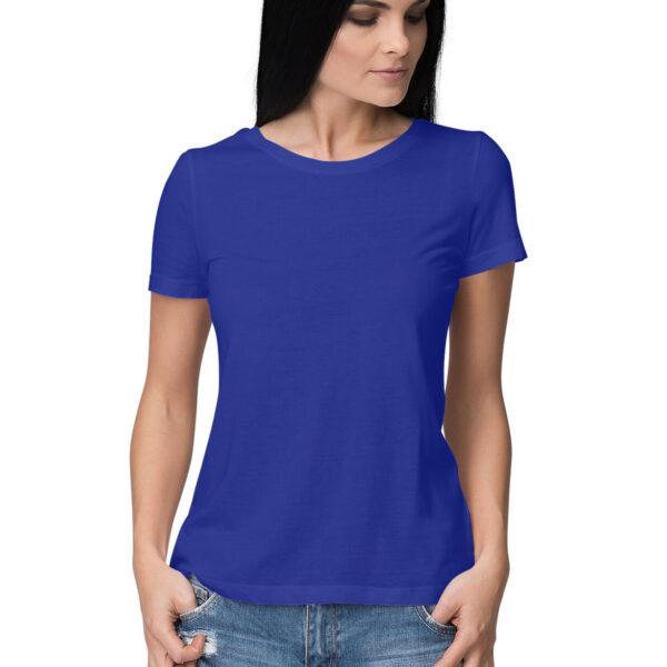 Women's Round Neck Plain T-Shirt - Image 9