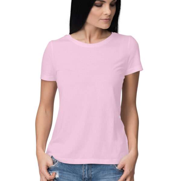 Women's Round Neck Plain T-Shirt - Image 10