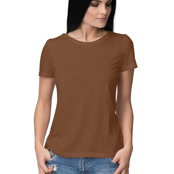 Women's Round Neck Plain T-Shirt - Image 12