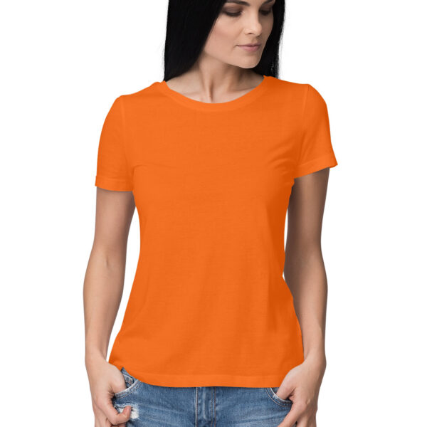 Women's Round Neck Plain T-Shirt - Image 13