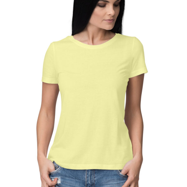 Women's Round Neck Plain T-Shirt - Image 16