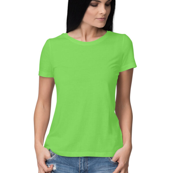 Women's Round Neck Plain T-Shirt - Image 17