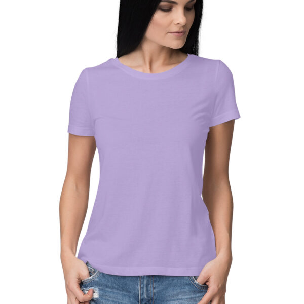 Women's Round Neck Plain T-Shirt - Image 18