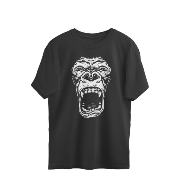 Beast Black Oversized T-shirt for Women - Image 2