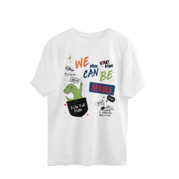 Dino Graffiti Oversized T-shirt for Women - Image 2