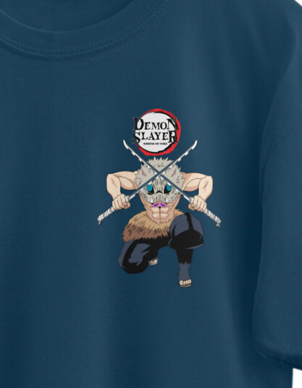 Demon Slayer Inosuke Logo Oversized T-shirt - Image 3