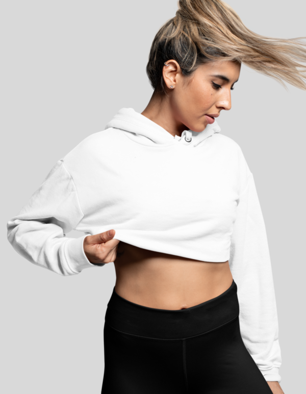 Plain Crop Hoodie for Women