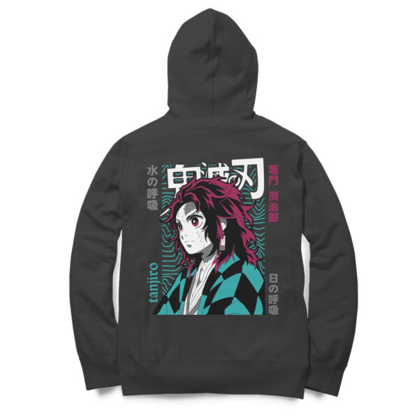 Tanjiro Demon Slayer Black Hoodie - Image 2