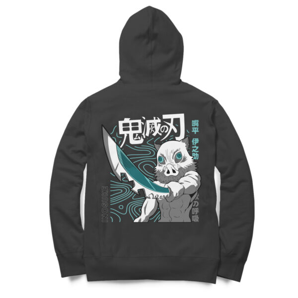 Inosuke Demon Slayer Black Hoodie - Image 2