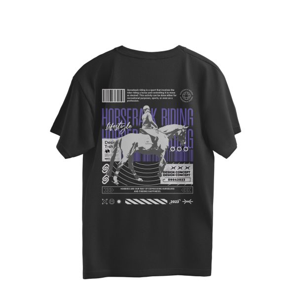 Horseback Riding Oversized T-Shirt for Men - Image 2