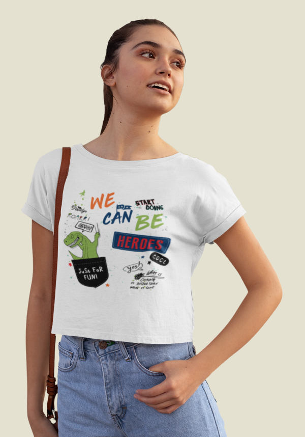 We Can Be Heroes Crop Top for Women