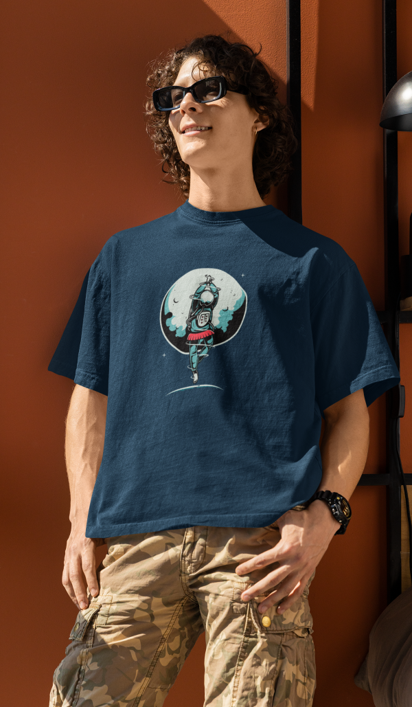 Dancing Astronaut Oversized T-Shirt for Men